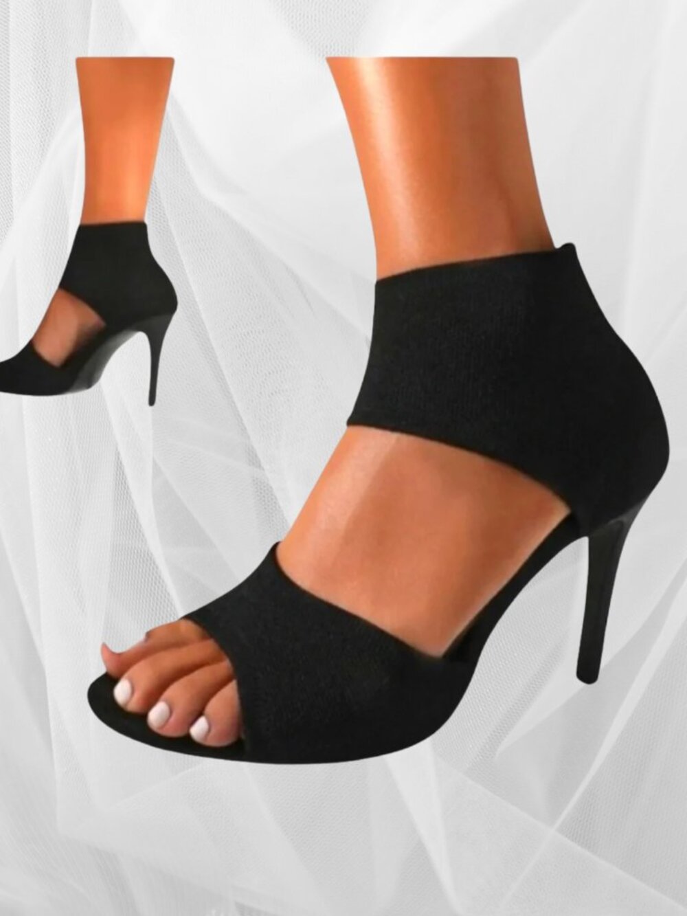 NWOT newbella mousse fit peep toe stiletto sz 8 1/2